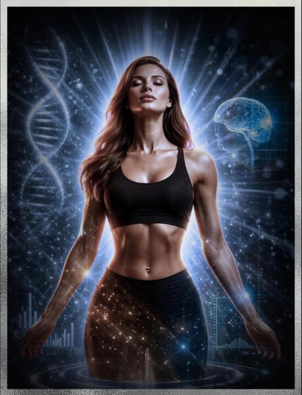 Wellness and longevity concept with DNA and biometrics
