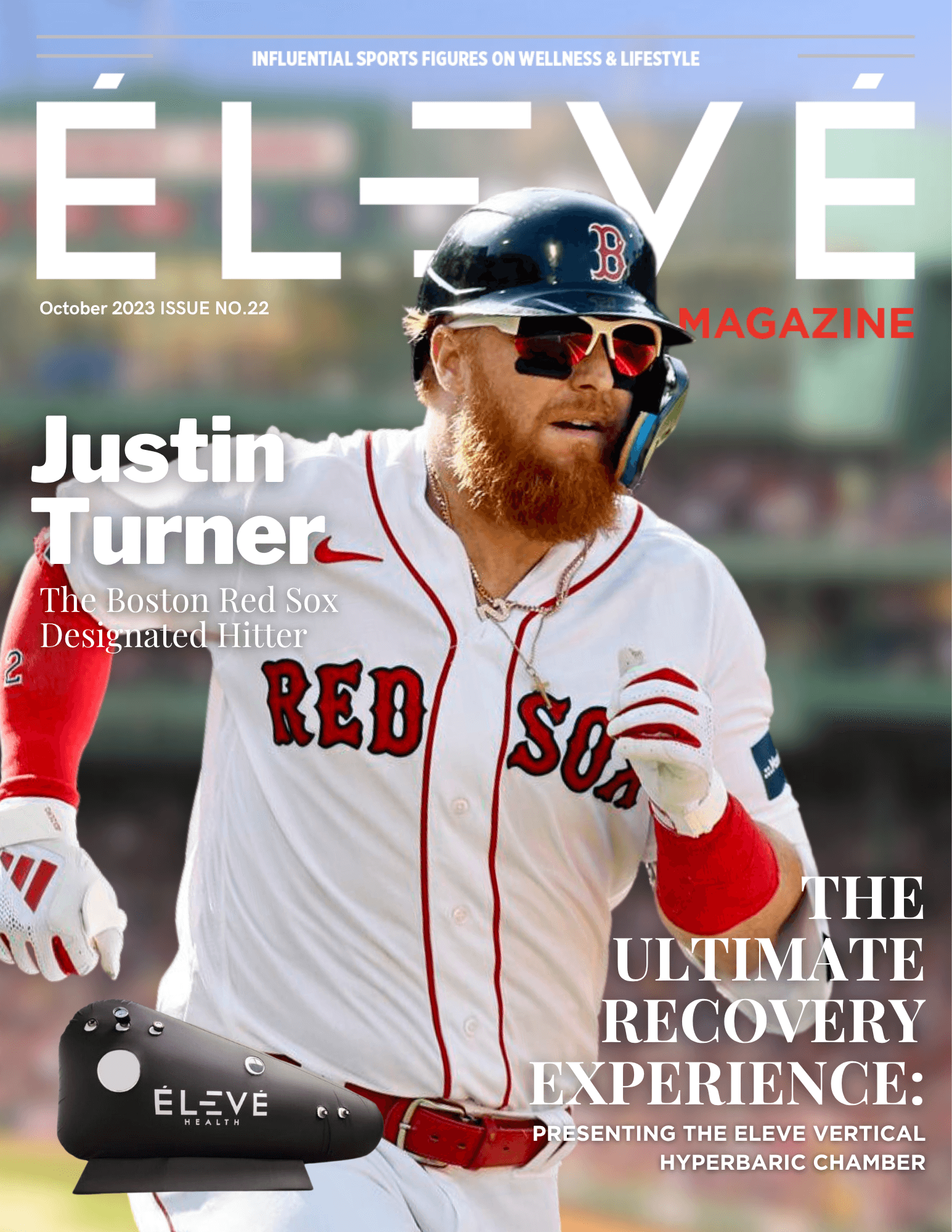Magazine cover featuring Justin Turner