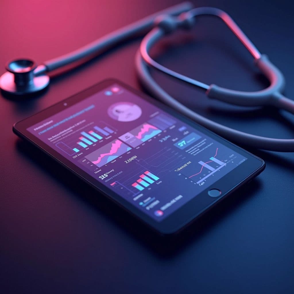 Eleve Health rapid diagnostic testing with tablet and stethoscope