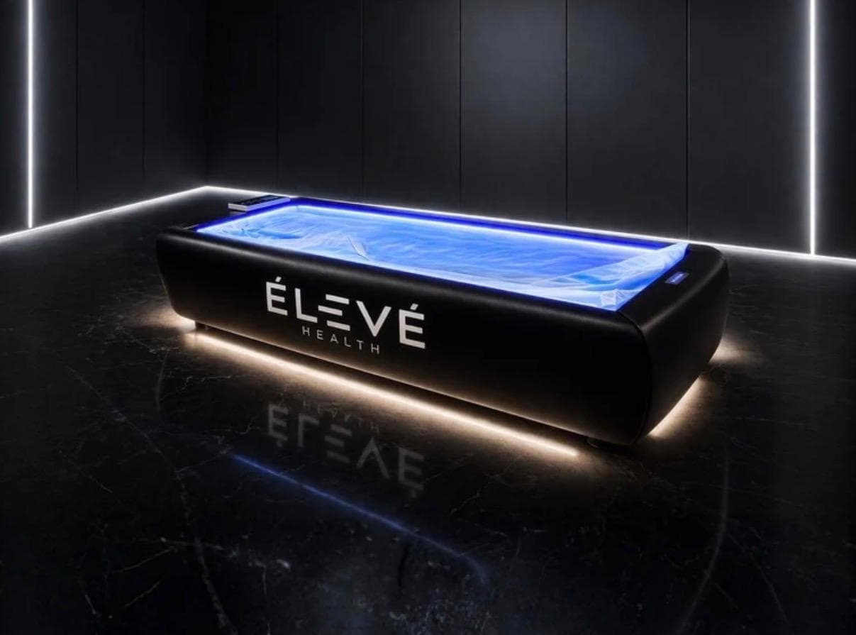 Eleve Health dry float bed with blue LED lighting