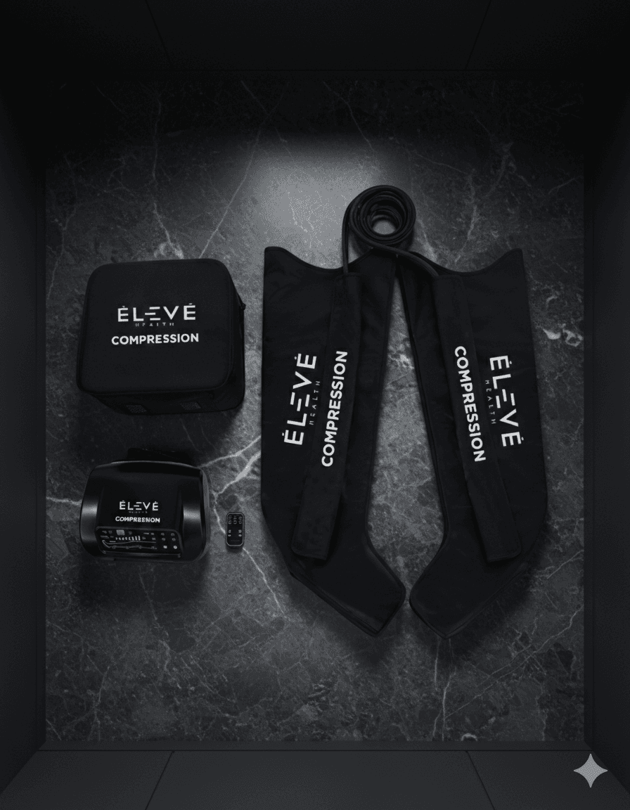 Eleve Health compression therapy boots and chair
