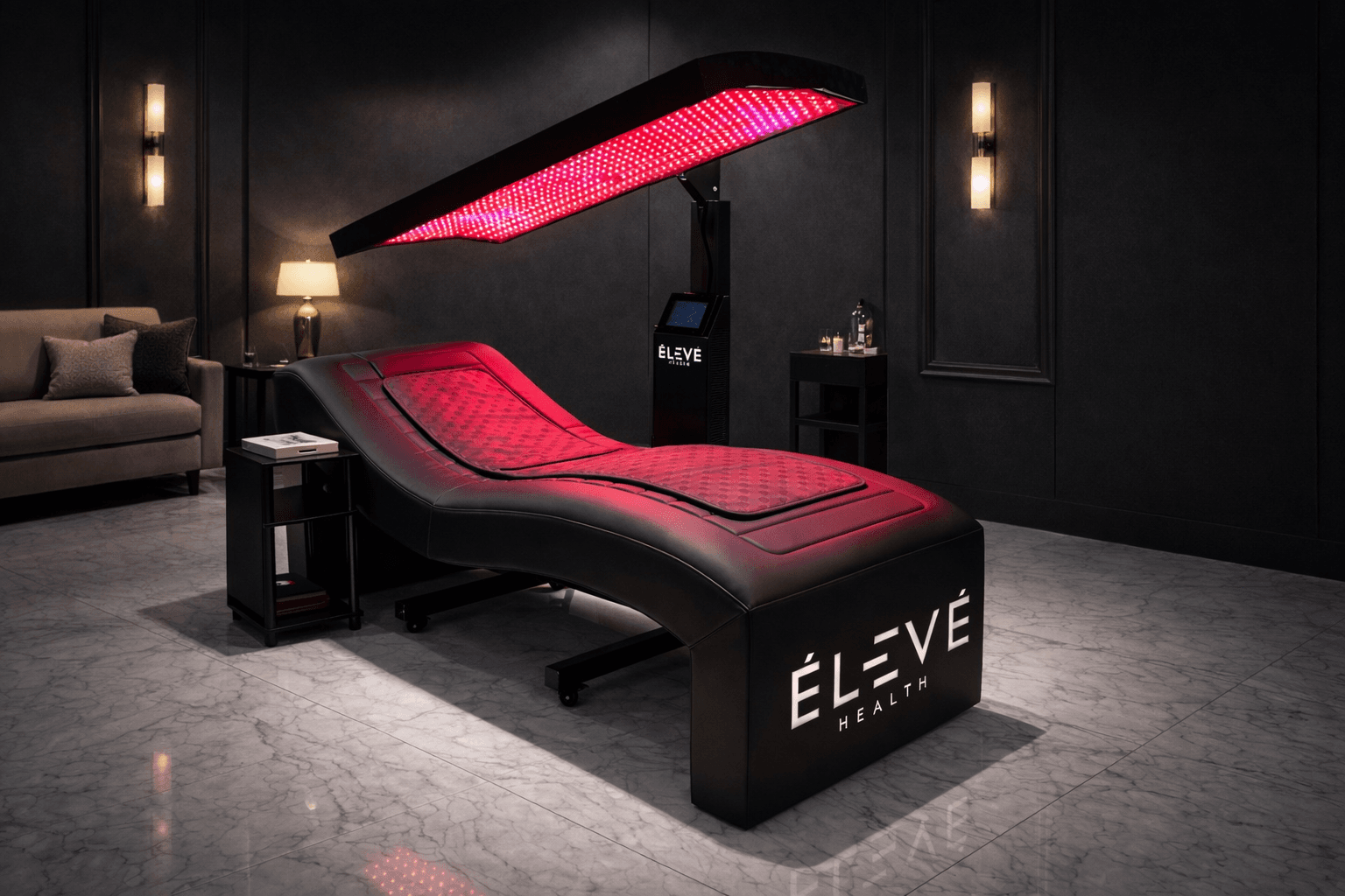 Eleve Health Powerhouse Trio treatment bed with red light